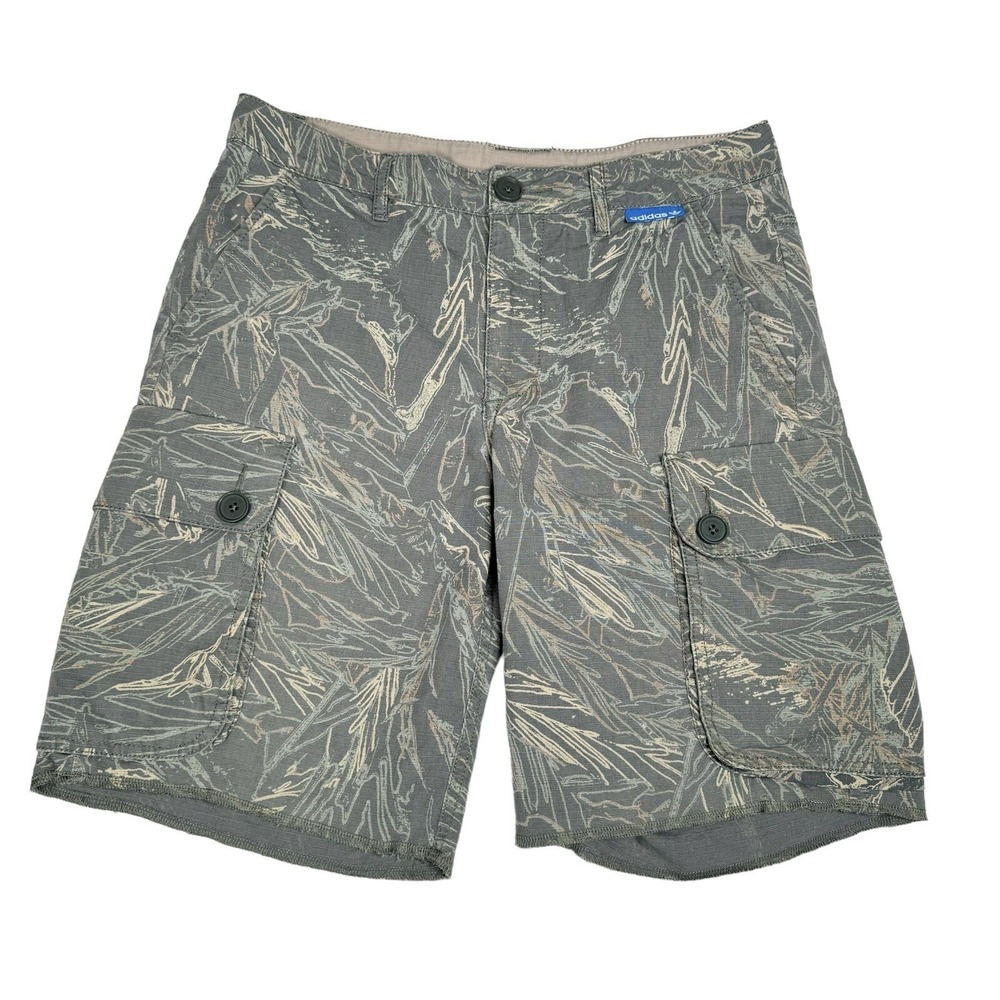 Adidas  Camo Style Pattern Casual Cargo Walking Cotton Shorts sz 32 (Fits 29/30)